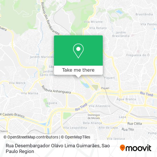 Mapa Rua Desembargador Olávo Lima Guimarães