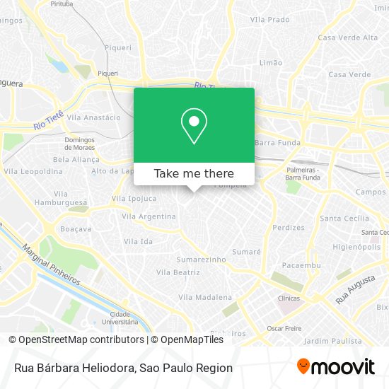 Mapa Rua Bárbara Heliodora