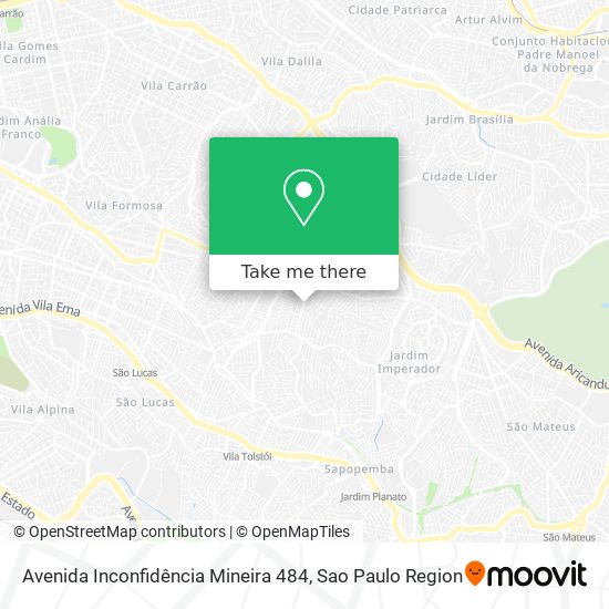 Mapa Avenida Inconfidência Mineira 484