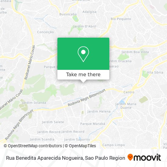 Rua Benedita Aparecida Nogueira map