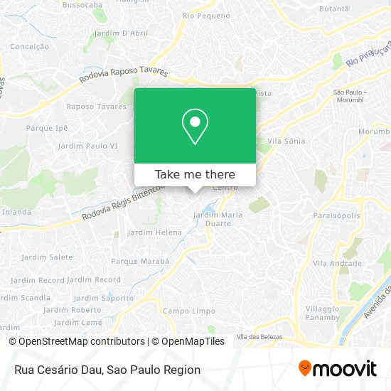 Rua Cesário Dau map