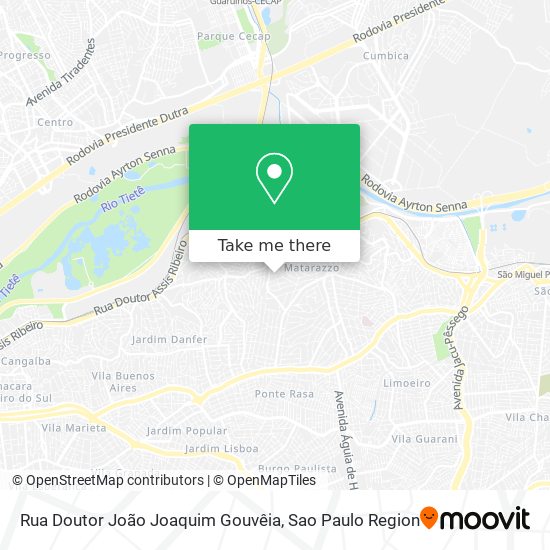 Mapa Rua Doutor João Joaquim Gouvêia