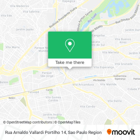 Mapa Rua Arnaldo Vallardi Portilho 14