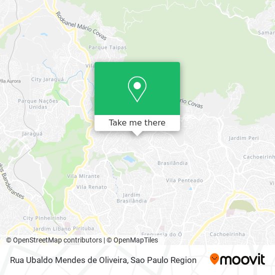 Mapa Rua Ubaldo Mendes de Oliveira