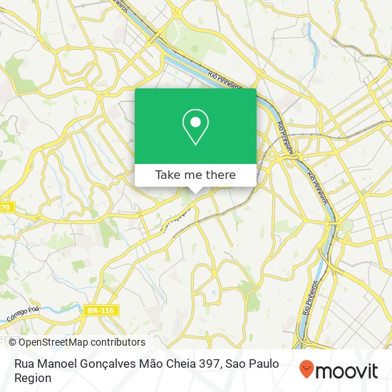 Mapa Rua Manoel Gonçalves Mão Cheia 397