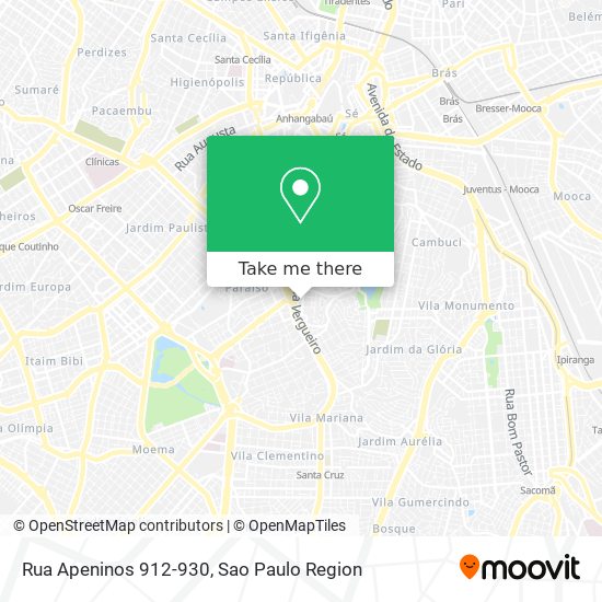 Mapa Rua Apeninos 912-930