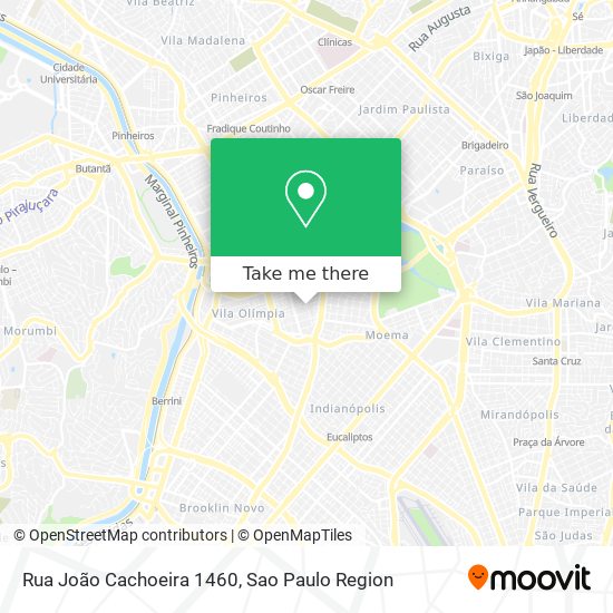 Mapa Rua João Cachoeira 1460