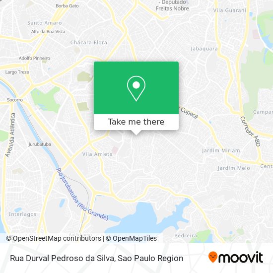 Mapa Rua Durval Pedroso da Silva