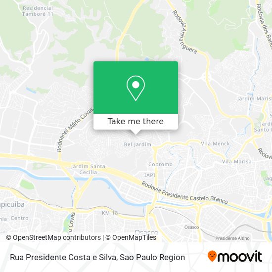 Mapa Rua Presidente Costa e Silva