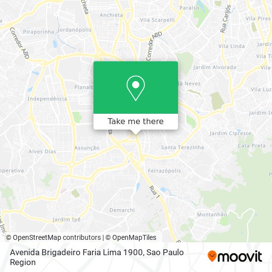 Avenida Brigadeiro Faria Lima 1900 map