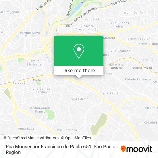 Rua Monsenhor Francisco de Paula 651 map