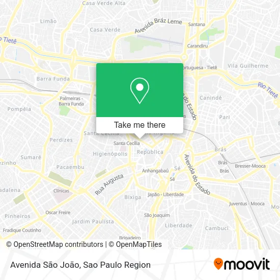 Avenida São João map