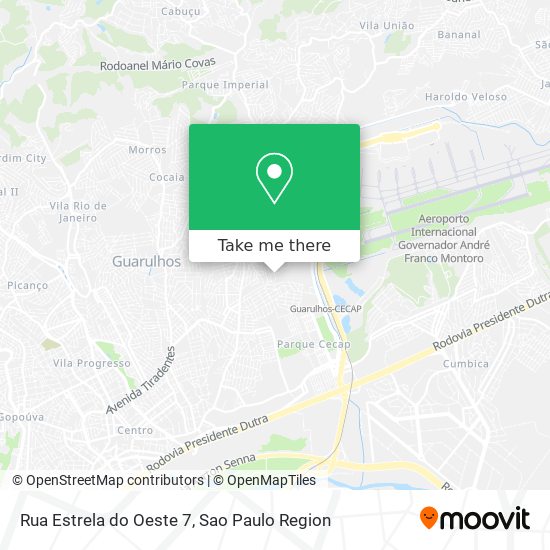 Rua Estrela do Oeste 7 map