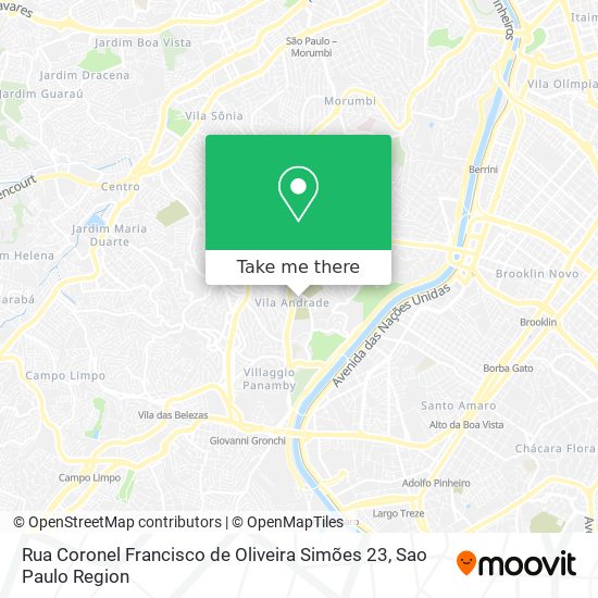 Mapa Rua Coronel Francisco de Oliveira Simões 23