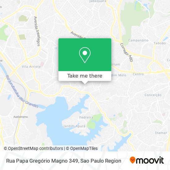 Mapa Rua Papa Gregório Magno 349