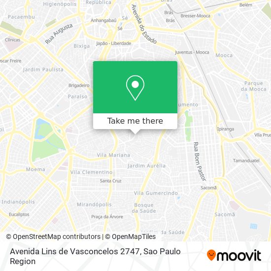 Mapa Avenida Lins de Vasconcelos 2747