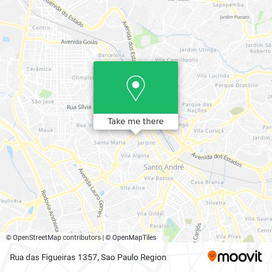 Rua das Figueiras 1357 map