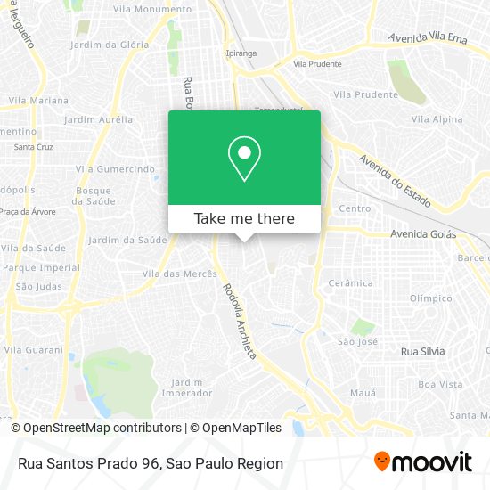 Mapa Rua Santos Prado 96
