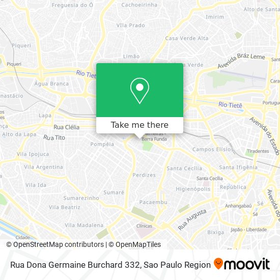 Mapa Rua Dona Germaine Burchard 332