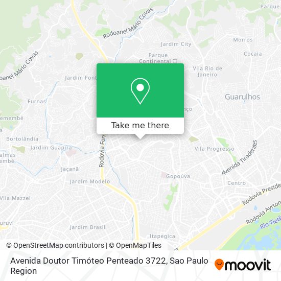 Mapa Avenida Doutor Timóteo Penteado 3722