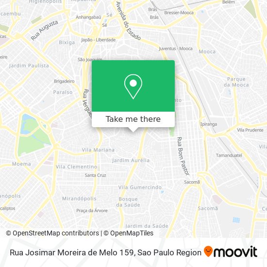 Mapa Rua Josimar Moreira de Melo 159