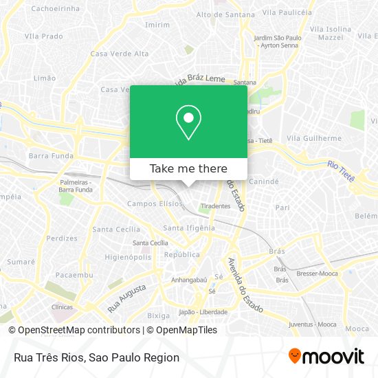 Mapa Rua Três Rios