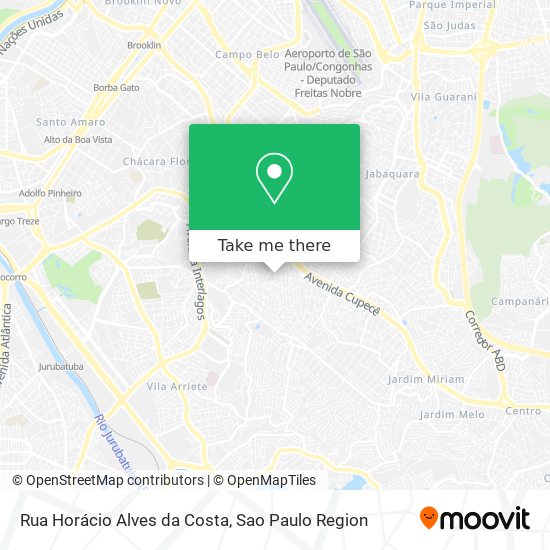 Mapa Rua Horácio Alves da Costa