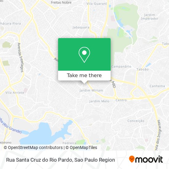 Rua Santa Cruz do Rio Pardo map