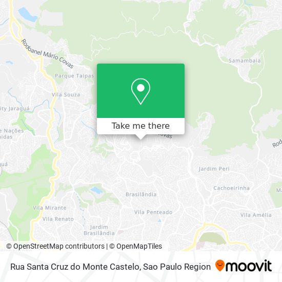 Rua Santa Cruz do Monte Castelo map