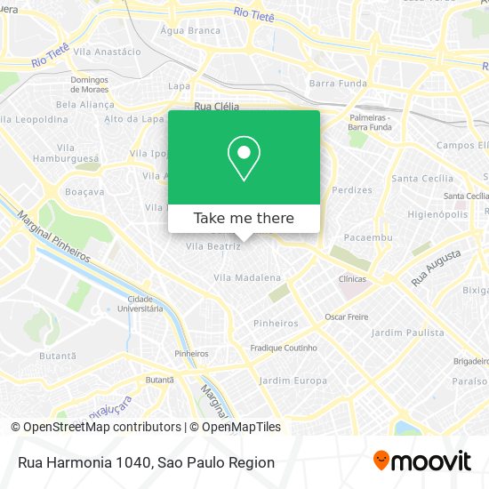 Rua Harmonia 1040 map