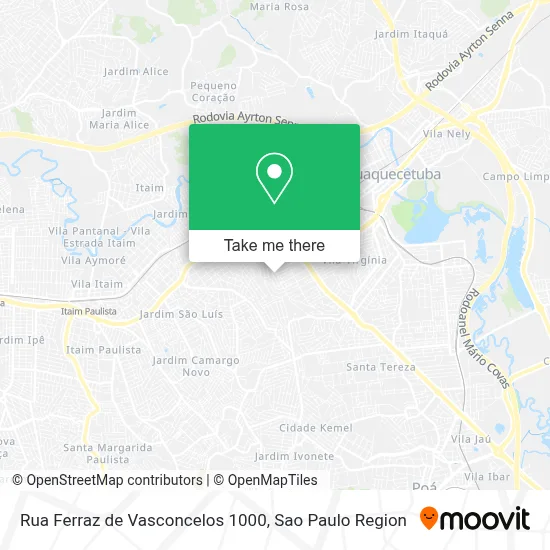 Rua Ferraz de Vasconcelos 1000 map
