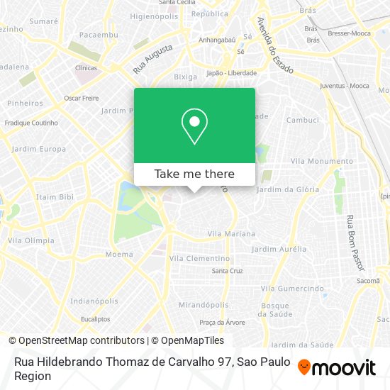 Mapa Rua Hildebrando Thomaz de Carvalho 97