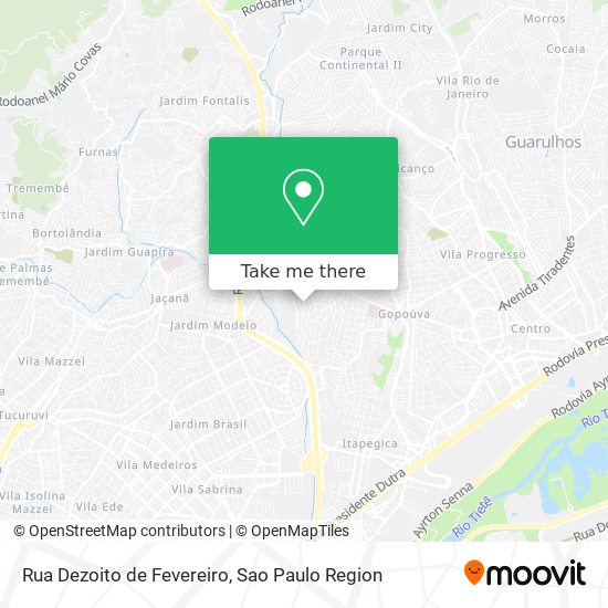 Rua Dezoito de Fevereiro map