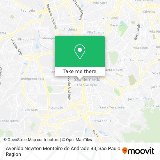 Mapa Avenida Newton Monteiro de Andrade 83