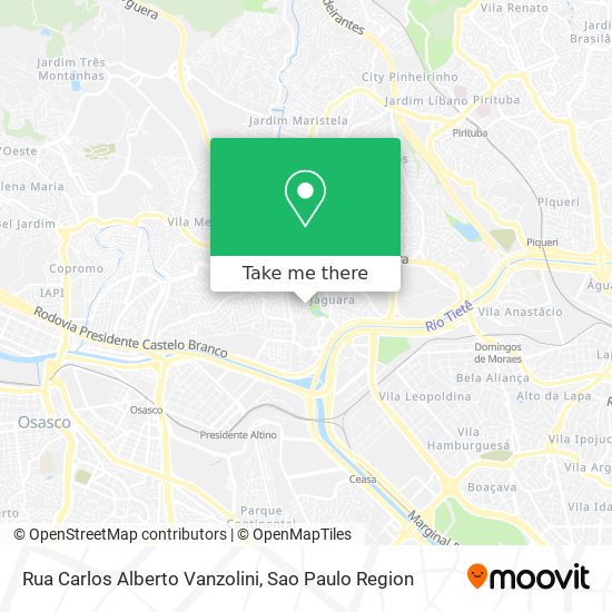 Rua Carlos Alberto Vanzolini map