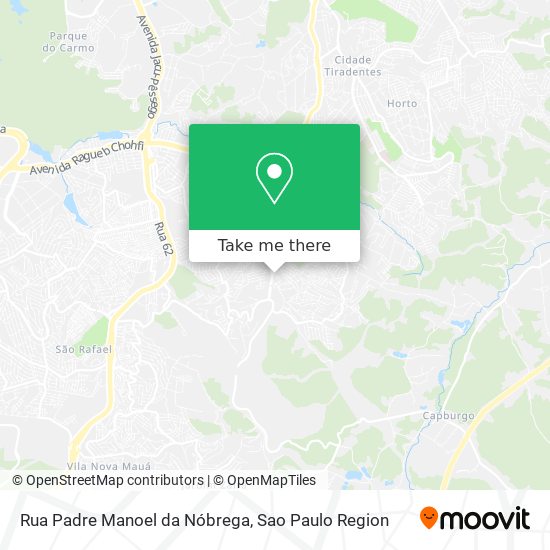 Mapa Rua Padre Manoel da Nóbrega