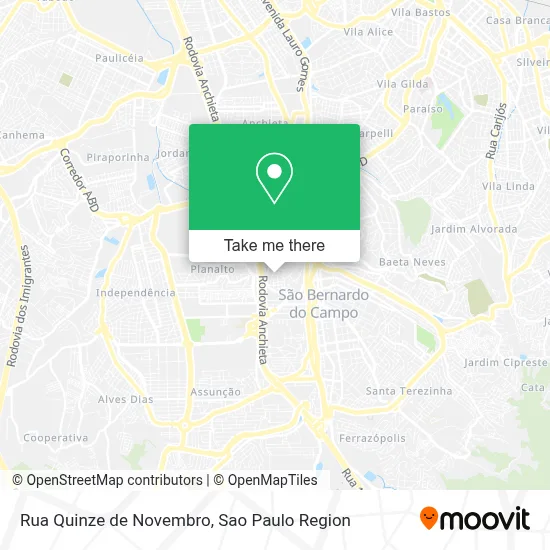 Rua Quinze de Novembro map