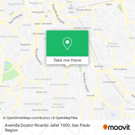 Mapa Avenida Doutor Ricardo Jafet 1000