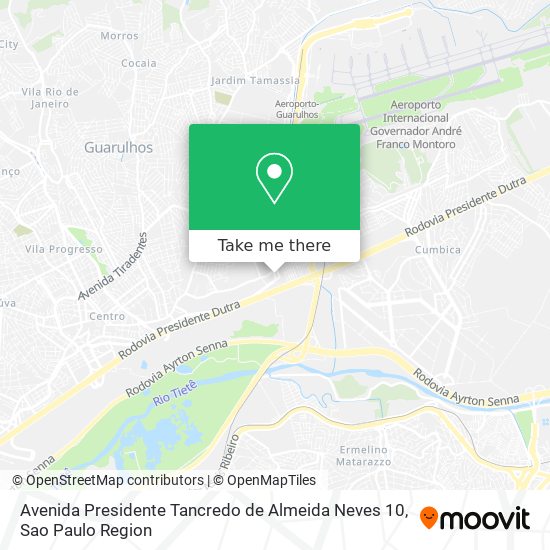 Mapa Avenida Presidente Tancredo de Almeida Neves 10