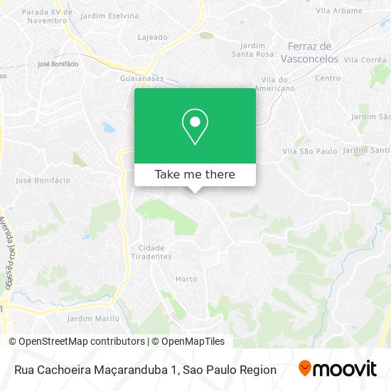 Mapa Rua Cachoeira Maçaranduba 1