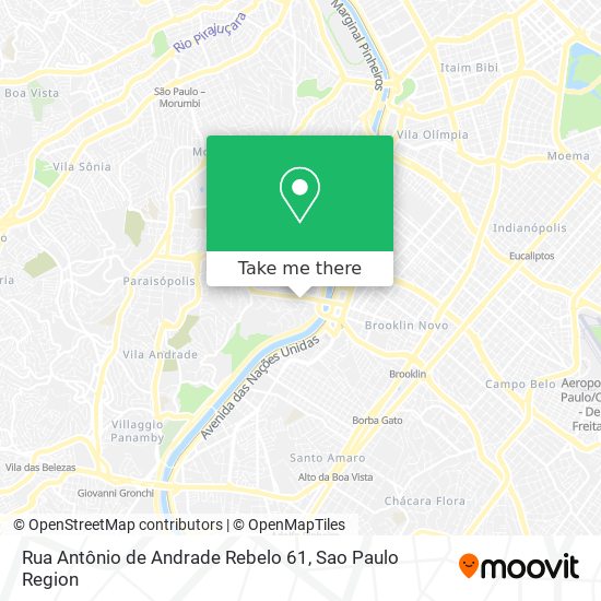 Mapa Rua Antônio de Andrade Rebelo 61