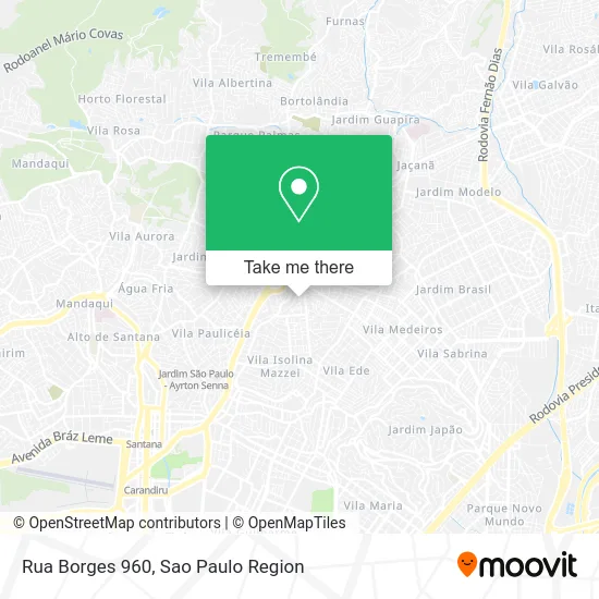 Rua Borges 960 map