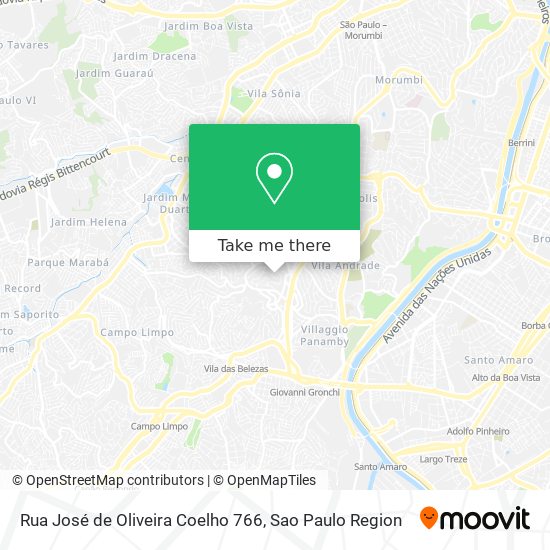 Rua José de Oliveira Coelho 766 map