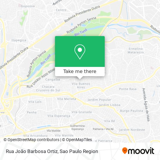 Mapa Rua João Barbosa Ortiz