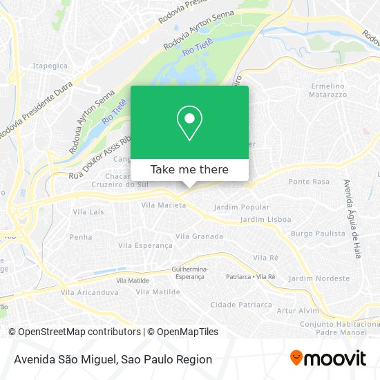 Avenida São Miguel map