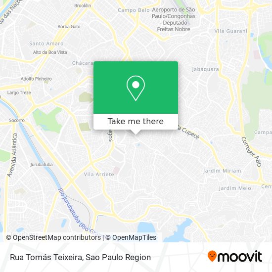 Mapa Rua Tomás Teixeira