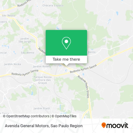 Avenida General Motors map