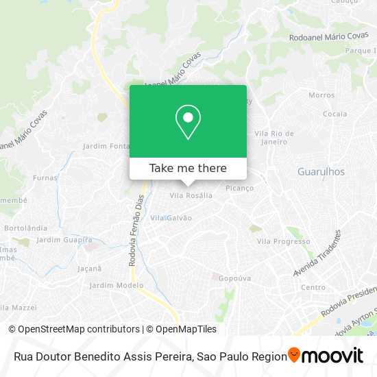 Mapa Rua Doutor Benedito Assis Pereira