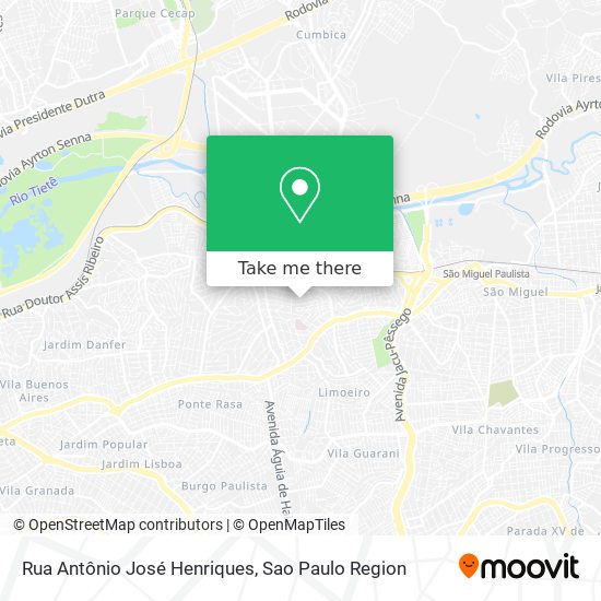 Rua Antônio José Henriques map