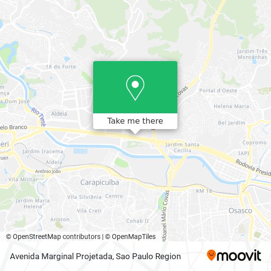 Avenida Marginal Projetada map